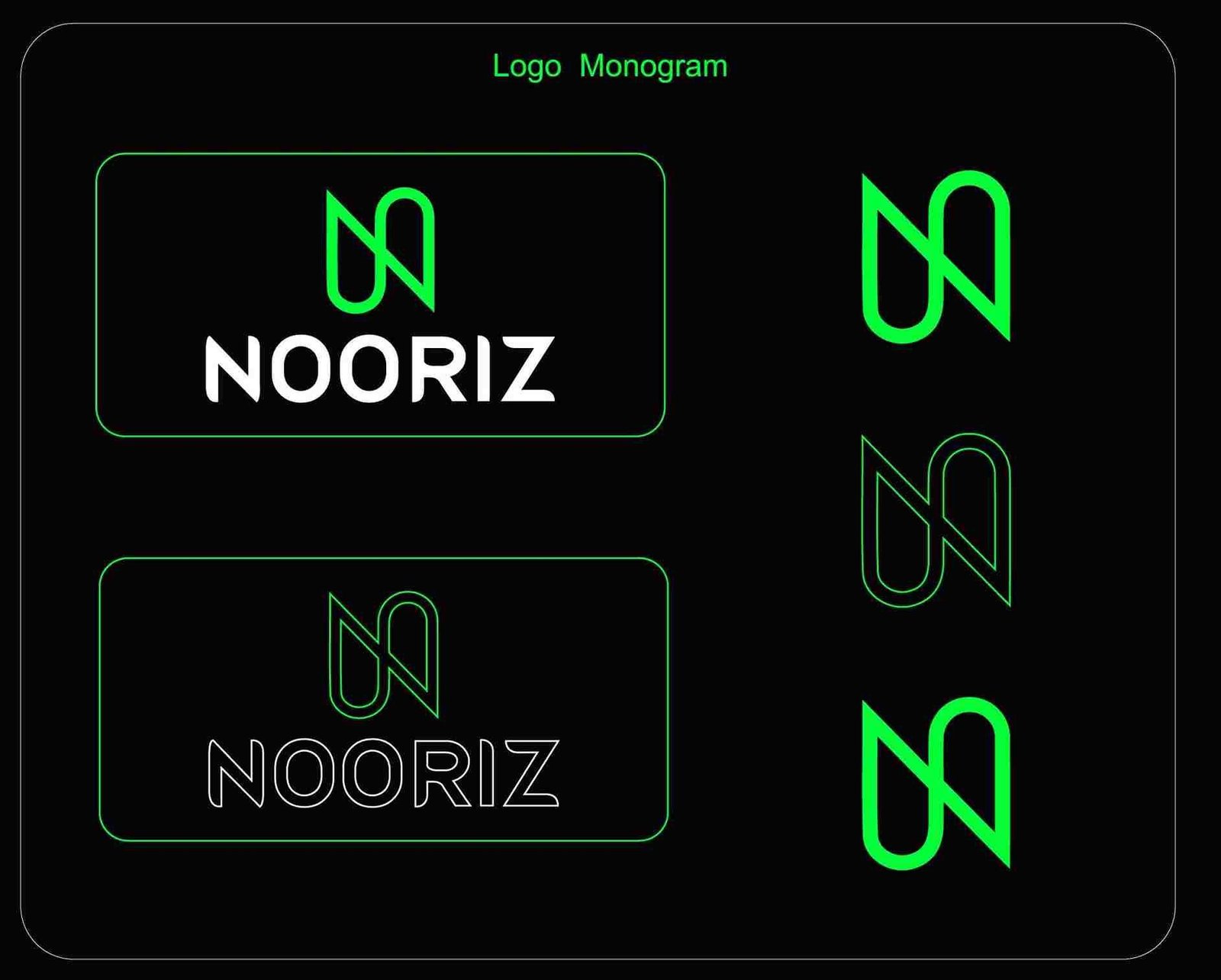 Nooriz Logo Monogram Design